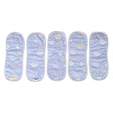 布おむつ 5枚 綿 コットン 布オムツ 3層 ふんわり やわらか 高吸収 トイレトレーニング 通気性 ベビー 赤ちゃん 新生児 乳児 幼児 保育園 おむつライナー (雲)