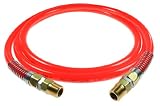 Coilhose Pneumatics PFD108 Flexeel Hi-Viz Durawhip Polyurethane Whip Hose, 1/2 ID x 10-Feet, with 1/