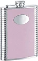 Visol " Supermodel」レザーステンレススチールフラスコ、8-ounce、ピンク
