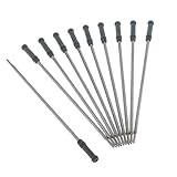 Hellery 約10本入り ボールペン 替え芯 0.2mm ボールペン替芯 多用途 金属製 交換用芯 学生 贈り物 全2色, 黒