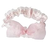 オーガンジーリボン付き　新生児ベビー用 ヘアバンド 61909p