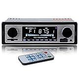 TOWOTO 自動車ラジオ Bluetooth 車音響 カーオーディオ ステレオ プレーヤー リモコン付き 1 Din 12V