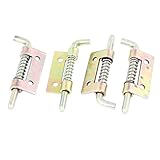 SODIAL(R) 4個ロック付きスプリング付き金属セキュリティバレルボルトラッチ5.5cm