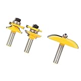 Fenteer カッターツール　キャビネットドア　成形　ルーター　ビット　セット　タングステン　カーバイド　チップ　0.5シャンク　3個