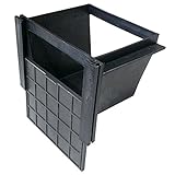 水番 (水田用 給排水口 ) スタンダードタイプ 蓋無 黒( 田 田んぼ の 水位 調整 水門 、 水田 用 排水口 吸水口 取水栓 ) サンポリ DPZ