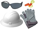 ERB Safety 18557 New Hire Kit Full Brim Smoke Hardhats, White by ERB
