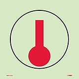 National Marker Corp. IMO141R IMO, Symbol, Heat Detector, 6 Inch X 6 Inch, Glow Rigid Laminated [並行輸