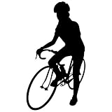 Bicycling壁デカールステッカー1 – デカールステッカーと壁画子供少年少女の部屋、寝室。スポーツのホームの壁アートインテリア、装飾 – サイクリング自転車シルエット壁画 12 in. (6.6