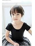 candykids　可愛さ満点！初めてバレエをスタートさせるちびバレリーナさんにおすすめです! レオタード 子供用 ストレッチ　ダンス衣装　ワンピース　ステージ衣装 練習着　女の子 (150cm, ブ