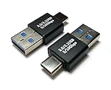 Access E Direct【 10Gbps 2個セット 】USB-C オス to USB-A オス 変換アダプタ 10Gbps USB3.2 Gen2 高速転送 変換コネクタ Type-C オス - Type-A オス ＋ マイクロファイバークロス付き EC83A2P