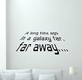 スターウォーズ壁デカール引用A Long Time Ago In A galaxy far far awayビニールステッカー漫画少年子供壁アート保育園装飾壁画164 CRT
