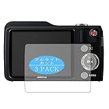 3枚 VacFun ブルーライトカット フィルム ， オリンパス OLYMPUS STYLUS デジタルカメラ VG-170 向けの ブルーライトカットフィルム 保護フィルム 液晶保護フィルム（非 ガラスフィルム 強化ガラス ガラス ）