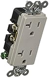 Hubbell HBL2162GY Decorator-Style Duplex Receptacle 20 amp 125V 5-20R Gray [並行輸入品]