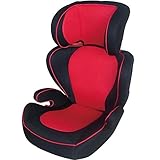 BabyGo! 洗える！ハイバックジュニアシート チャイルドシート (レッド✕ブラック)