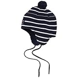 Polarn O Pyretクラシックストライプ冬メリノヘルメット(新生児) カラー: ブルー