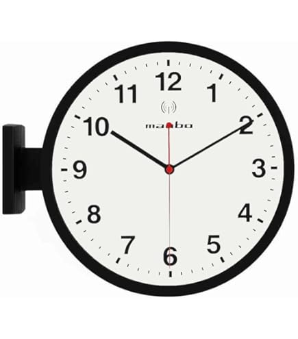 Amazon.co.jp: 両面掛け時計 manbo 両面掛時計－直径30CM ダブル