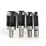 Atoplee 4pcs Carbon Steel Wood Tenon Drill Plug Cutter Drill Bit, 1/2'',5/8'',3/8'',1/4'' [並行輸入品]