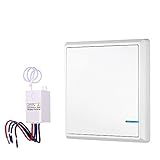 KKmoon スマートライ1路スイッチ AC 80〜150V WiFiで電気を制御のスイッチ 防水仕様 配線なし トランスミッタスイッチ*1+レシーバコントローラ*1