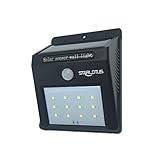 Starlotus太陽エネルギー LED 小夜ランプ 12PCS LED 高輝度人体赤外線誘導 IP64防水 LEDソーラー壁電燈、広く用いる 廊下、 ガーデン大門、 ビルの屋上、 庭の壁