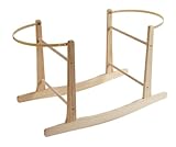 Clair de Lune Wooden Rocking Moses Basket Stand (Natural)