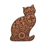 Stockwell Ceramics 陶器 ブローチ ウィリアムモリス 猫 RA717 英国製