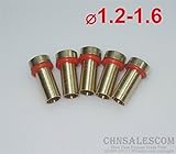 CHNsalescom 5 PCS MIG MAG溶接トーチヨーロッパ1.2-1.6ワイヤーフィードパイプジョイントコネクタ