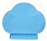 (ロータスライフ)LOTUS LIFE ランチョンマット 子供用 食べこぼし 防止 食事マット　食べこぼしキャッチ ポケット こども用 ベビー テーブルマット (ブルー)