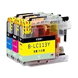 【TAKEYUKI】LC113-C+M+Y 各1本 互換インクカートリッジ LC113 互換品 インク LC113-4PK 純正品併用 増量 大容量 残量表示 個別包装 対応機種：MFC-J4910CDW J4810DN J4510N J6975CDW J6973CDW J6970CDW J6770CDW J6573CDW J6570CDW DCP-J4215N J4210N