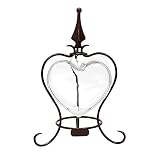 Merci la fleur ボトルフラワー 容器 ガラス ハート型 小 (153×160×85) アイアン付 テラリウム アクアリウム ブーケ保存