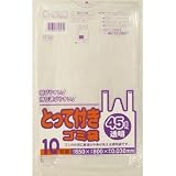日本サニパック:サニパック Y-43とってつき45L透明 10枚 Y-43-CL 型式:Y-43-CL（1セット:10枚入）