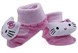 (プリンセス)Princessかわいい3D動物型 新生児0 -12 ヶ月に 屋内インナードア ウォーム コットン ソックス ブーティ ベビーシューズ 編みブーツ 7-9 cm Hello Kitty