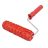 uxcell ローラーペイントブラ ソフトラバー ローラーバケ 金属素材 ビンテージ ペイントツール