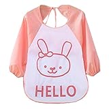 Zhaozheエプロン　ベビー　長袖　動物柄 ポケット付き　防水　食事用