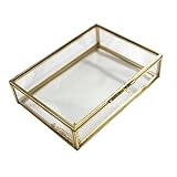 Kesoto 幾何学的な　テラリウム　透明な　ジュエリーホルダー　多肉植物　ボックス　パーティーや家　装飾　収納　兼用　全2色3サイズ - 銅, 16.5 x 12 x 4cm