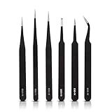 ClimBoy 精密ESD ピンセットツール ステンレス製 電子工作 メンテナンス用 6本セット