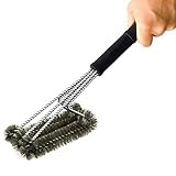 WONG 18" BBQ Grill Brush Cleaner with Hanging Loop, Great Barbecue Grill Cleaning Brush for Weber, C