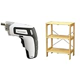 『電動ドライバー 充電式 RD110-W ホワイト』と『ラック ウッディラック 幅58.5×奥行35×高さ80cm クリア WOR-5308』のセット