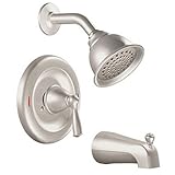 Moen 82910SRN Single Handle Posi-Temp Tub and Shower Valve Trim, Spot Resist Brushed Nickel by Moen/