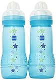 MAM Baby Bottle, Blue, 11 Ounce, 2-Count, (designs may vary) by MAM [並行輸入品]