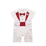 ベビー キッズ 赤ちゃん 子供服 洋装フォーマル 紳士風 男の子 半袖 カバーオール ロンパース 春夏 結婚式 お宮参り 七五三 節句 入園式 入学式 出産祝い ギフトxw011r