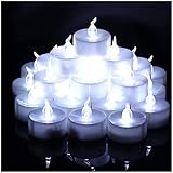 LEDキャンドル(２４個セット) 点滅 電池充電 無火無煙 間接照明 照明約６０時間 パーティーとインテリアに適用(ホワイト)