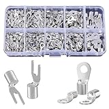 Generic 圧着端子セット, 丸型端子・U形端子, 320個入り, 10サイズ, 収納ケース付き, 電線接続用