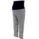 犬印本舗 産前産後 授乳期 裏起毛 おなかあたたかはらまきパンツ ネイビーボーダー L