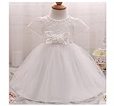 Candykids　ベビードレス ベビーデイジー 結婚式 セレモニードレス フォーマルドレス 子供服 女の子 　赤ちゃん お宮参り ベビードレス フォーマルドレス (90cmホワイト)