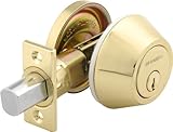 Brinks 2719 – 105モバイルホームSingle円柱デッドボルトKeyed片側に、光沢真鍮