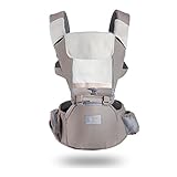 抱っこひも ベビーキャリア よだれカバー 新生児 スリング カバー ケープ 抱っこ紐 通気 夏用 メッシュ おんぶ紐 横抱き 収納 おんぶひも 昔ながら ガーゼ 臀部シット 6way (カーキ*)