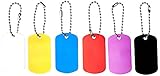 High quality 122DT12 12-Piece Aluminum Dog Tag Set, Assorted Colors