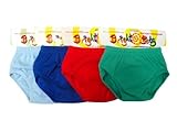 Bright Bots Washable Potty Training Pants with PUL waterproof Lining 4pk Medium - Boy (upto approx 2