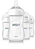 Philips AVENT Natural Polypropylene Bottle, Clear, 4 Pack
