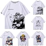 [ケ-プ] ジョジョの奇妙な冒険 Tシャツ 半袖 jojo吉良吉影 東方仗助 岸辺露伴 T-Shirt 夏服 日常服 トップス インナーシャツ 綿 カジュアル ゆとり おもしろ半袖 男女兼用 プレゼント (L,色-08) [並行輸入品]
